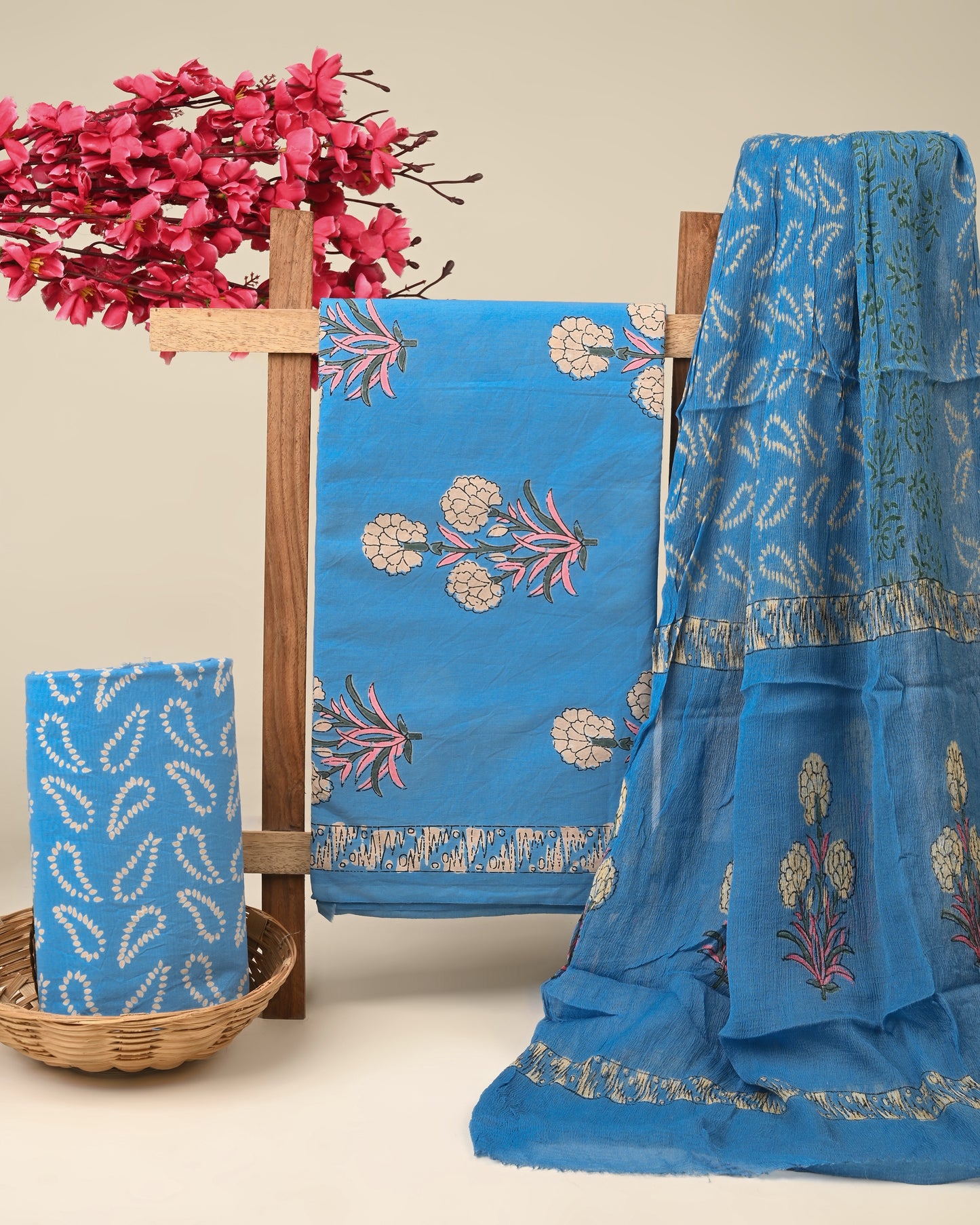 CHIFFON DUPATTA COTTON SUIT