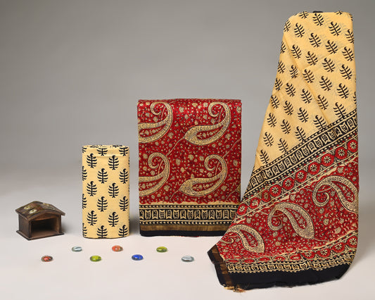 Chanderi Silk Suit Set