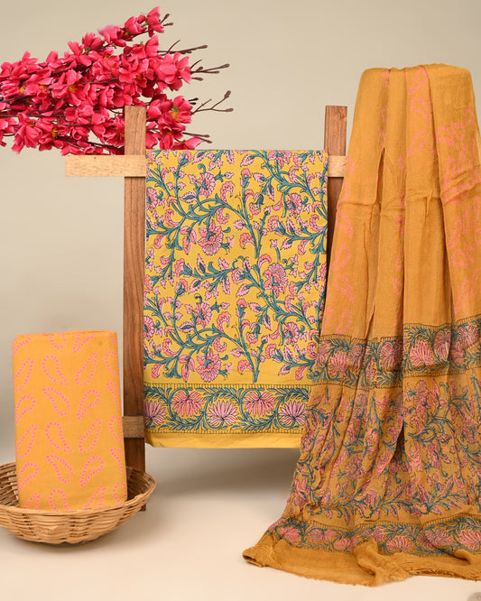 CHIFFON DUPATTA COTTON SUIT