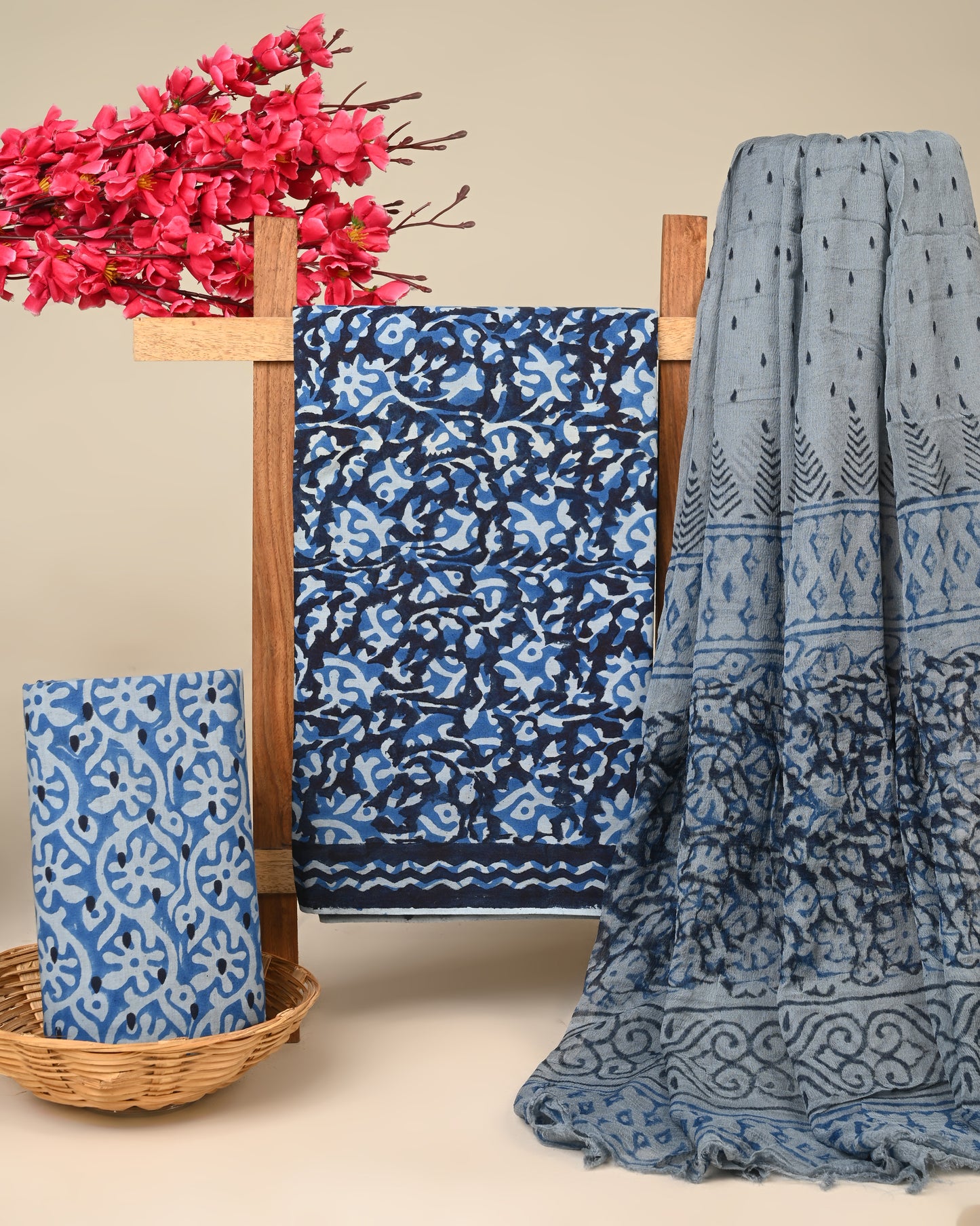 CHIFFON DUPATTA COTTON SUIT