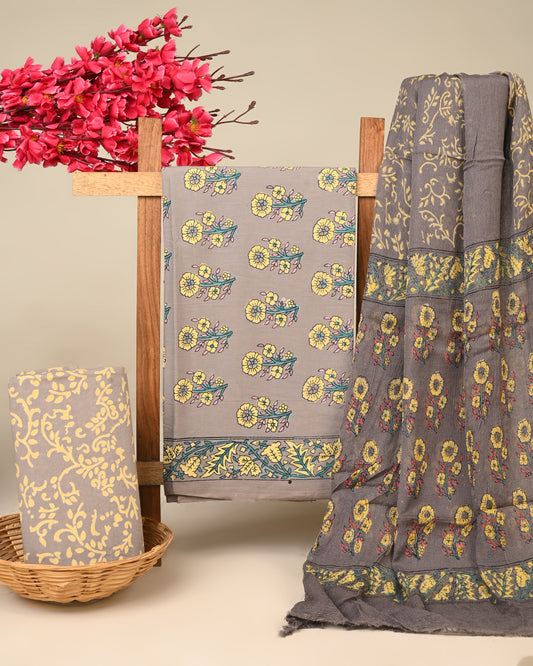 CHIFFON DUPATTA COTTON SUIT
