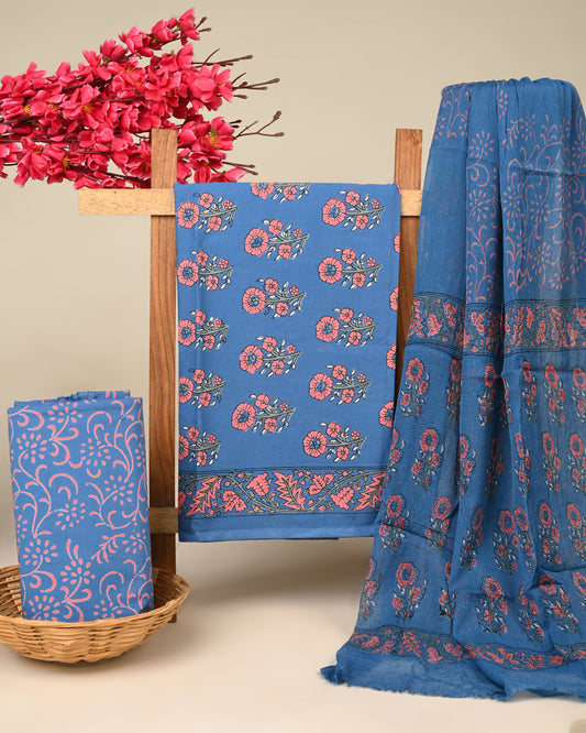 Cotton Suit With Chiffon Dupatta  tanchui
