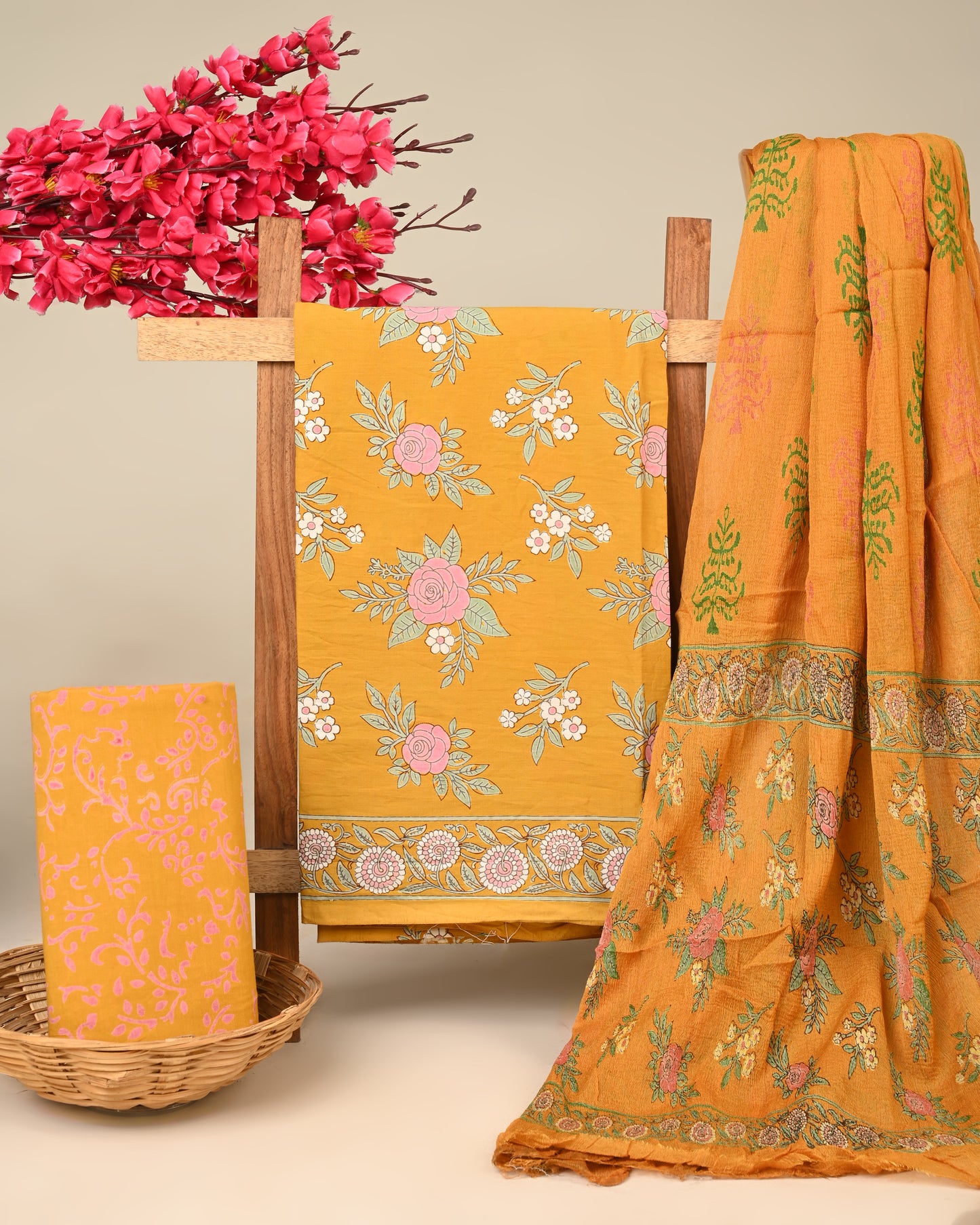 CHIFFON DUPATTA COTTON SUIT