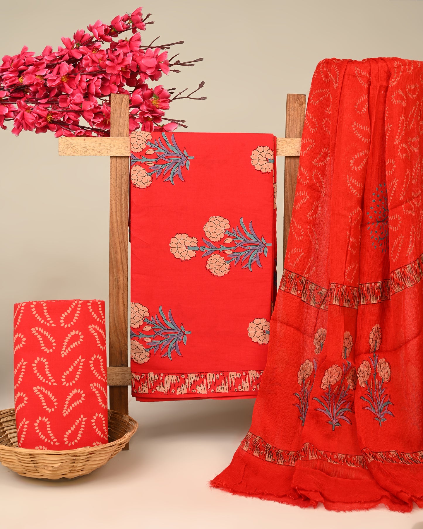 CHIFFON DUPATTA COTTON SUIT