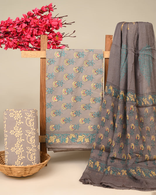 CHIFFON DUPATTA COTTON SUIT