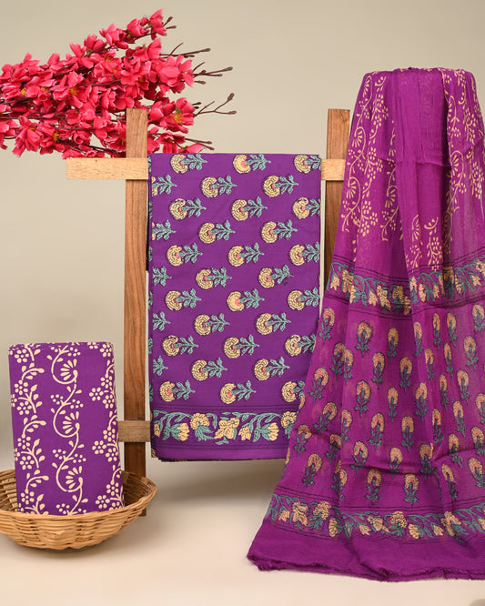 Cotton Suit With Chiffon Dupatta – tanchui