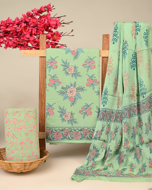 CHIFFON DUPATTA COTTON SUIT