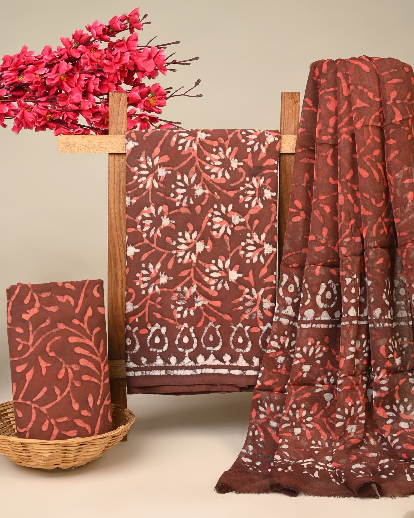 CHIFFON DUPATTA COTTON SUIT