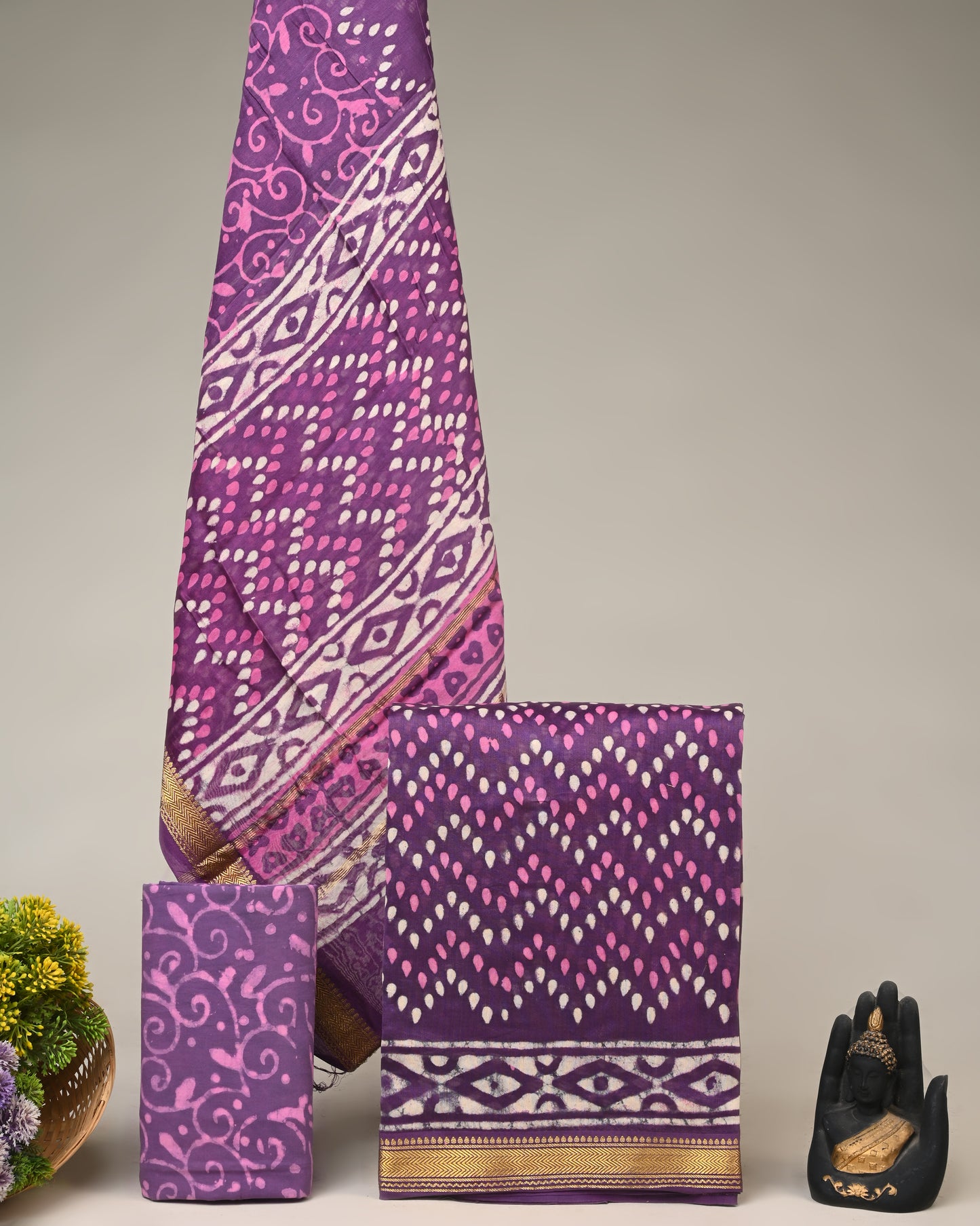 Maheshwari Silk Suit Set