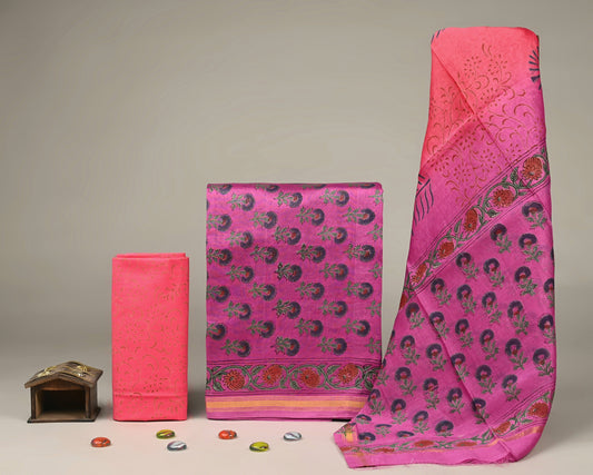 Chanderi Silk Suit Set