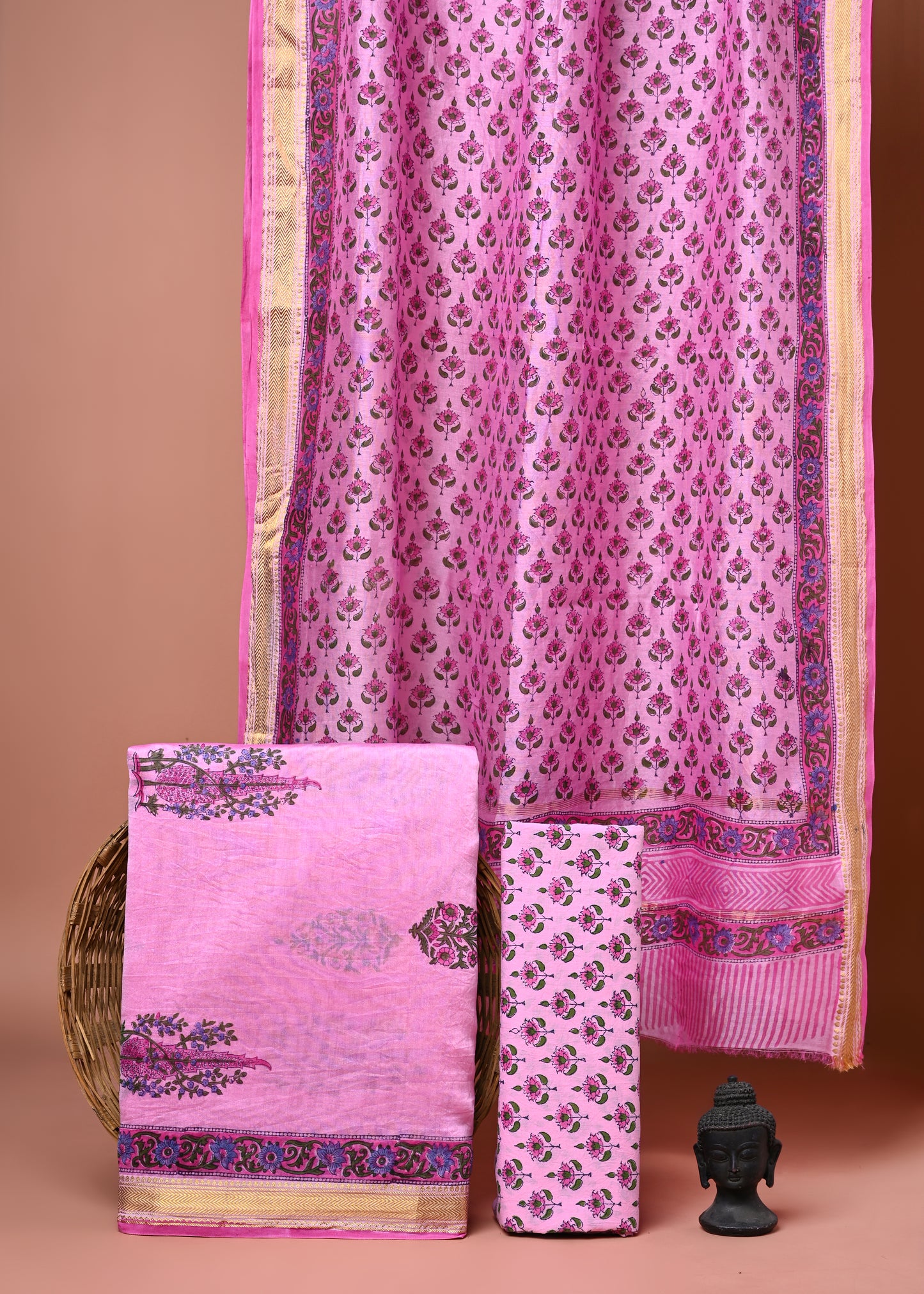 Maheshwari Silk Suit Set