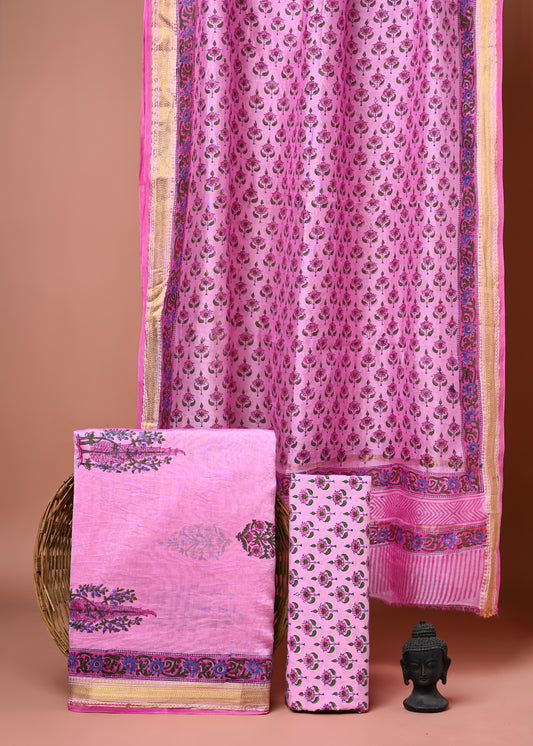 Maheshwari Silk Suit Set