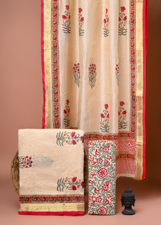 Maheshwari Silk Suit Set