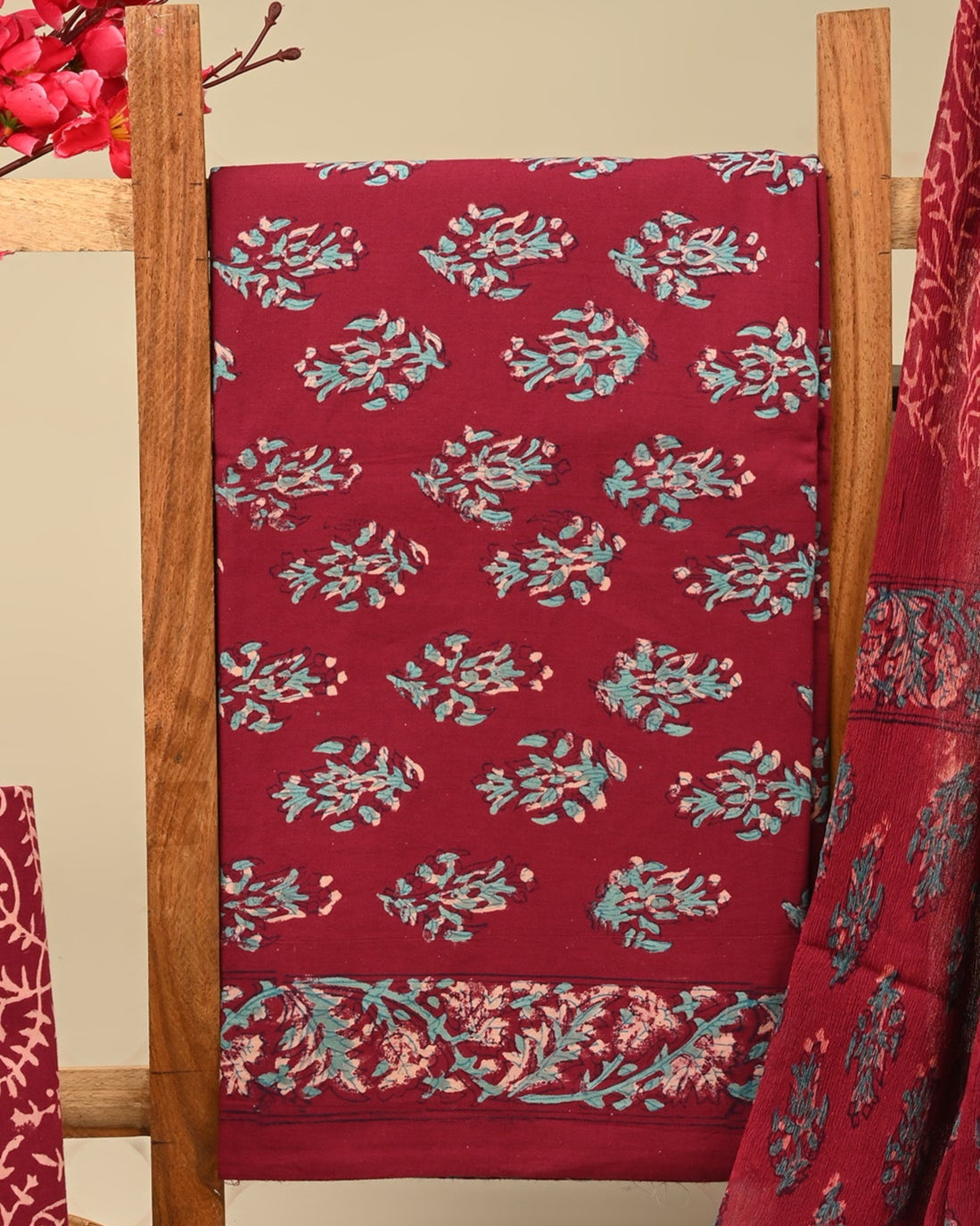 CHIFFON DUPATTA COTTON SUIT