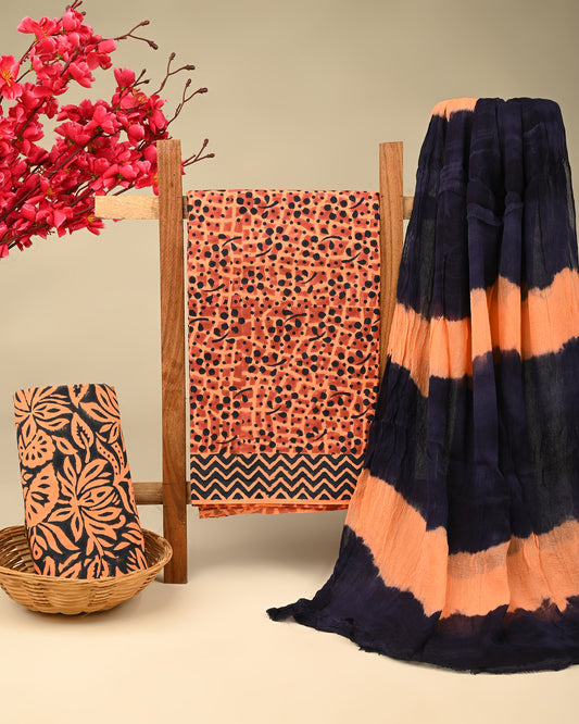 CHIFFON DUPATTA COTTON SUIT
