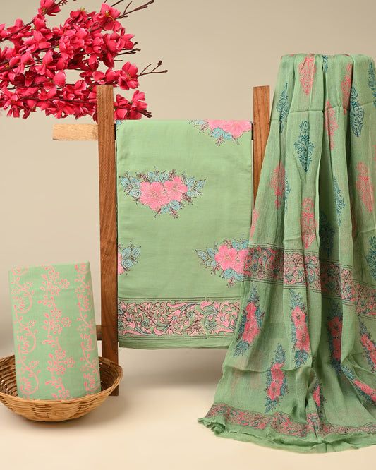 CHIFFON DUPATTA COTTON SUIT