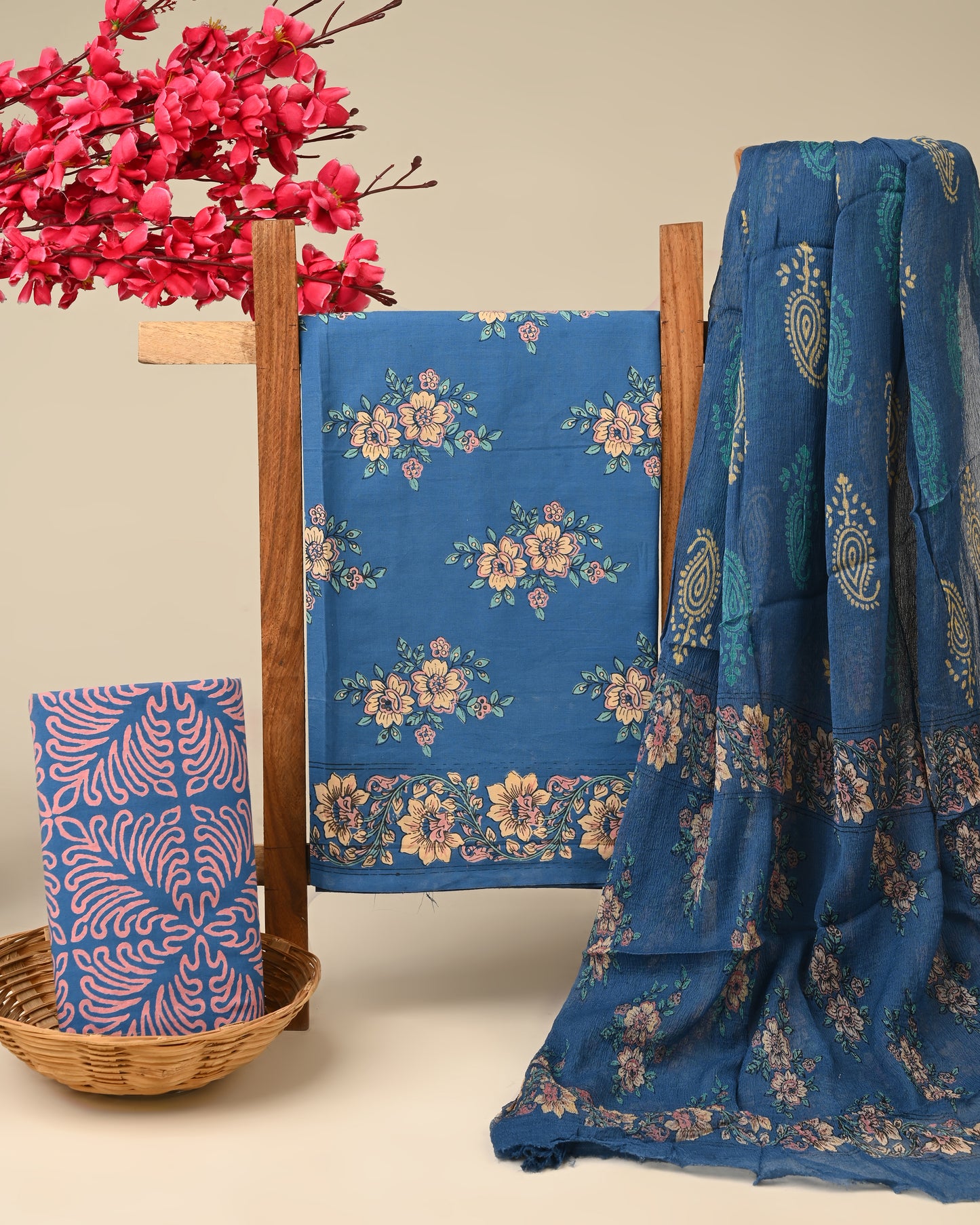 CHIFFON DUPATTA COTTON SUIT
