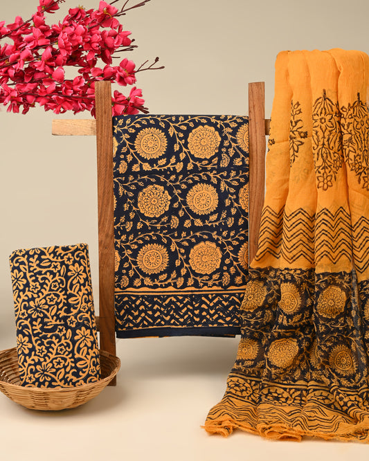 CHIFFON DUPATTA COTTON SUIT