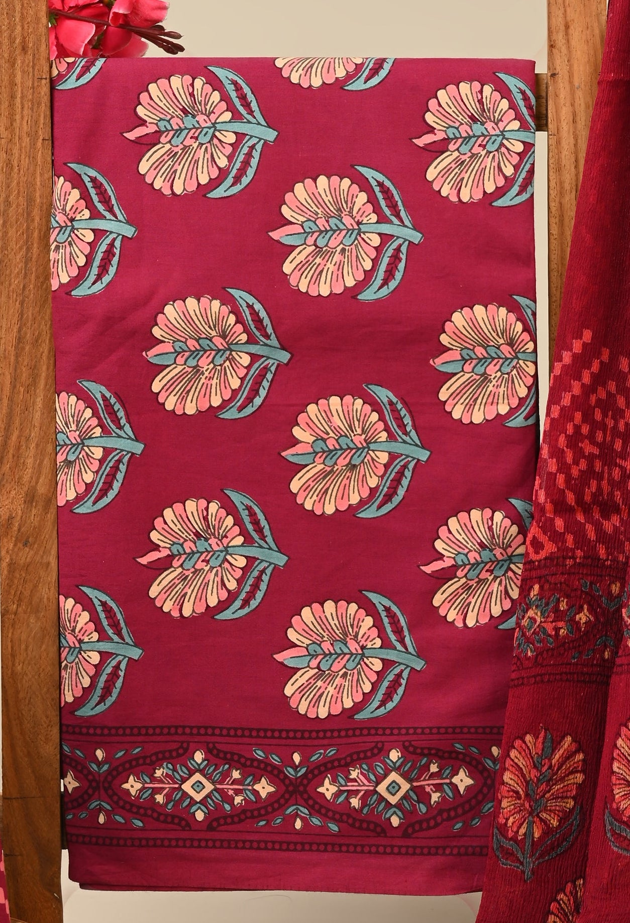 CHIFFON DUPATTA COTTON SUIT