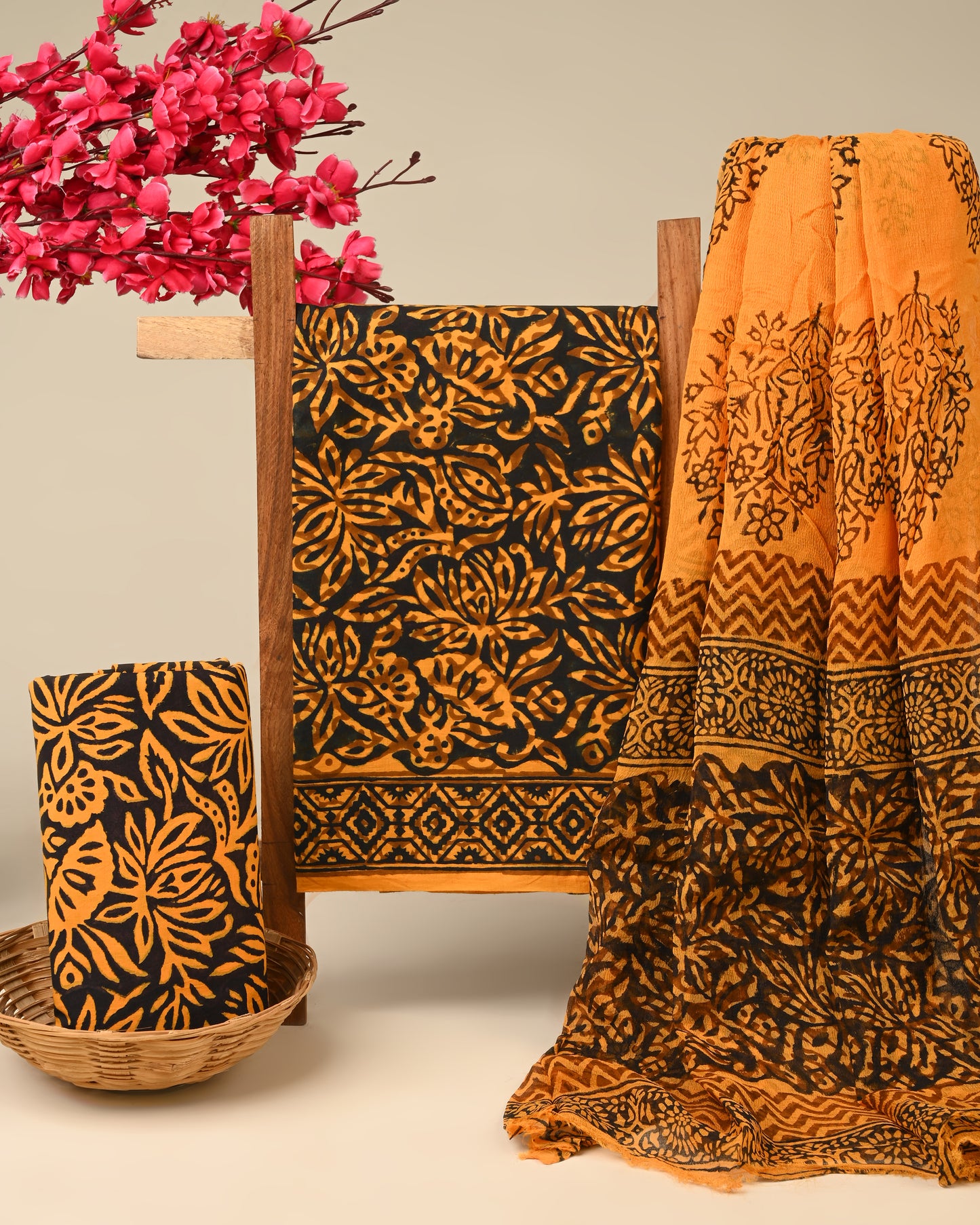 CHIFFON DUPATTA COTTON SUIT