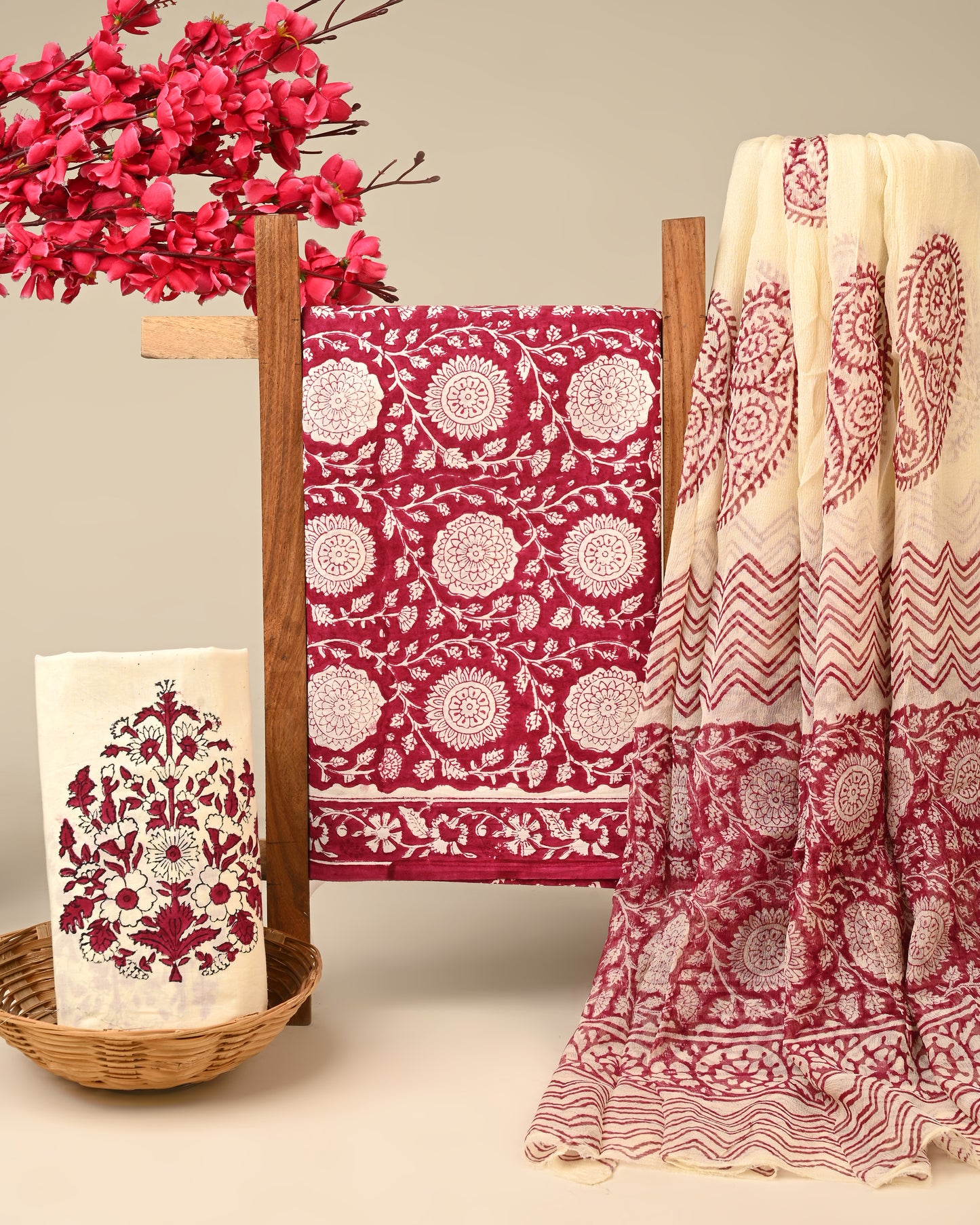 CHIFFON DUPATTA COTTON SUIT