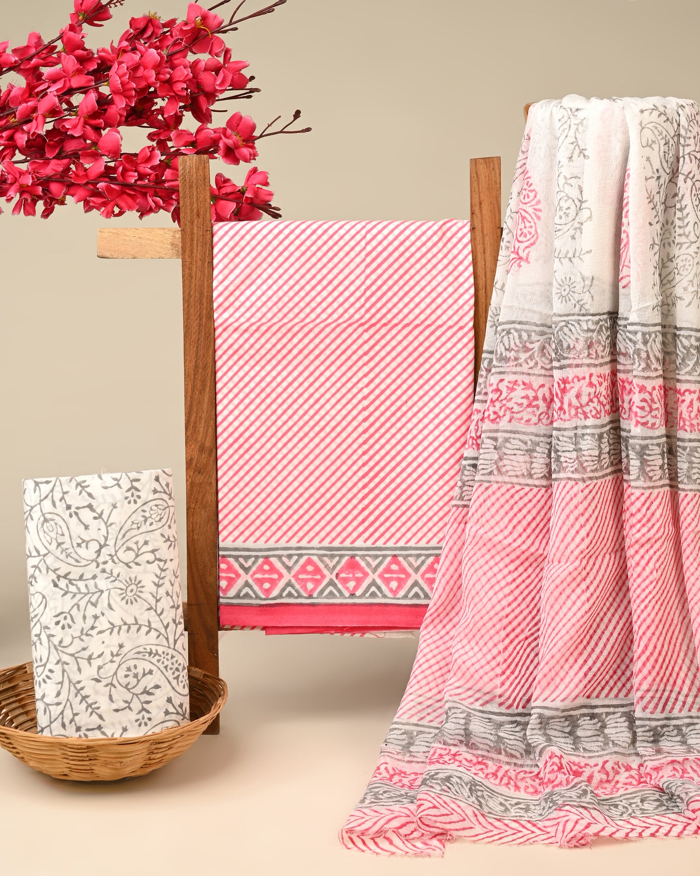 CHIFFON DUPATTA COTTON SUIT