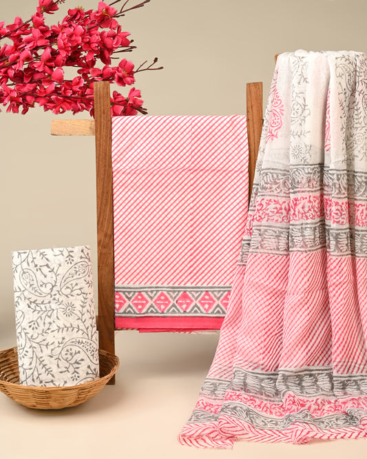 CHIFFON DUPATTA COTTON SUIT