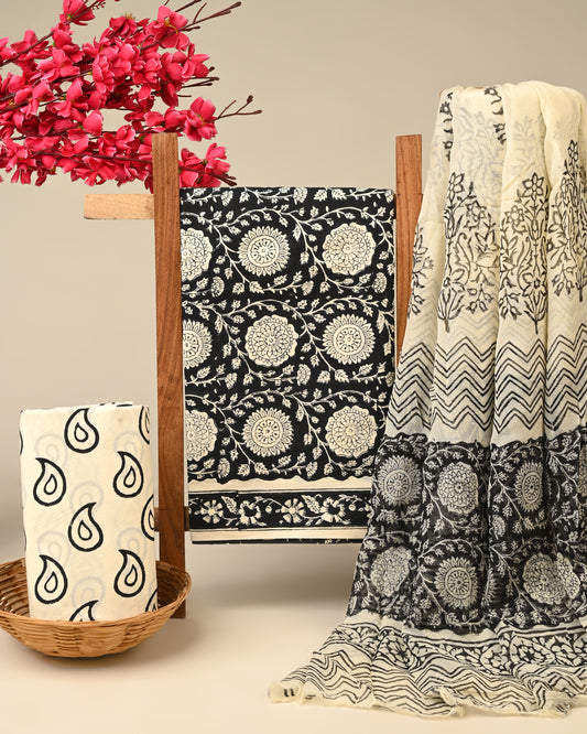 CHIFFON DUPATTA COTTON SUIT