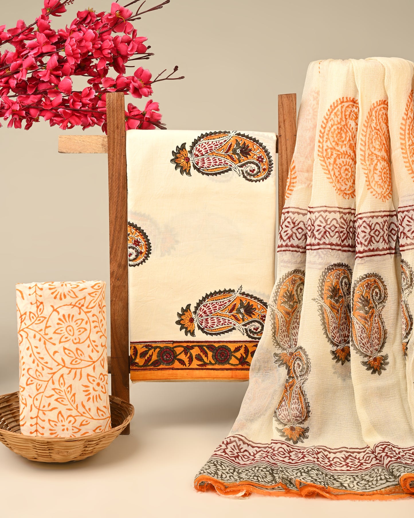 CHIFFON DUPATTA COTTON SUIT