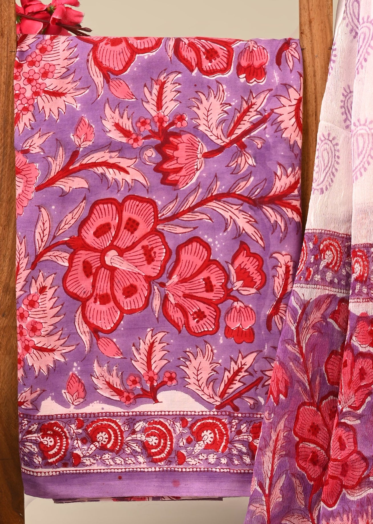 CHIFFON DUPATTA COTTON SUIT