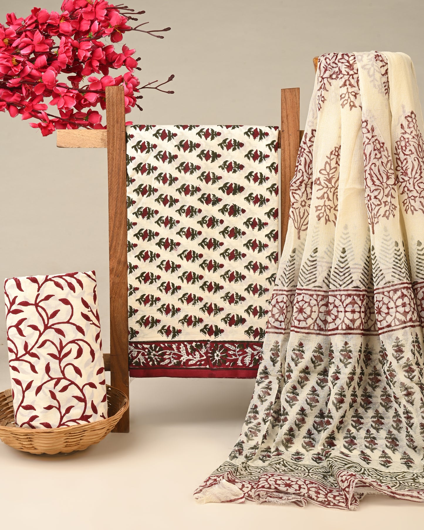 CHIFFON DUPATTA COTTON SUIT