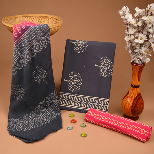 CHIFFON DUPATTA COTTON SUIT