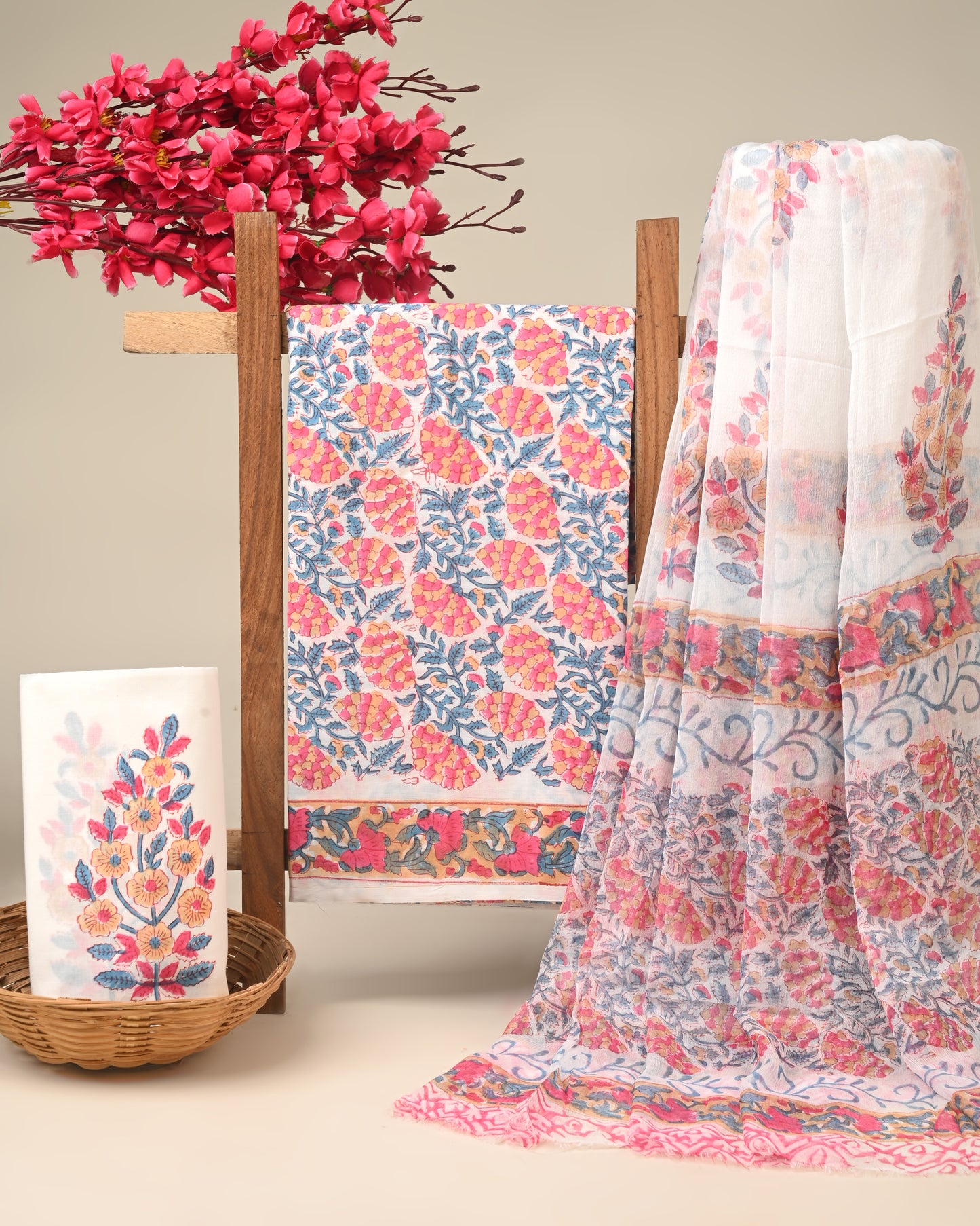 CHIFFON DUPATTA COTTON SUIT