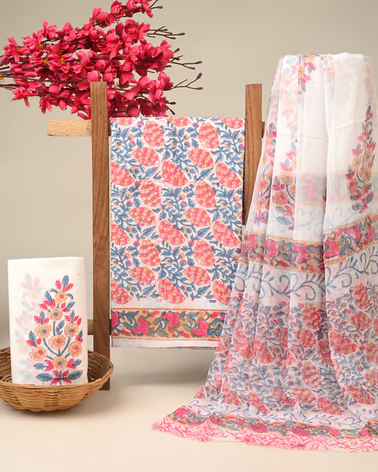 CHIFFON DUPATTA COTTON SUIT