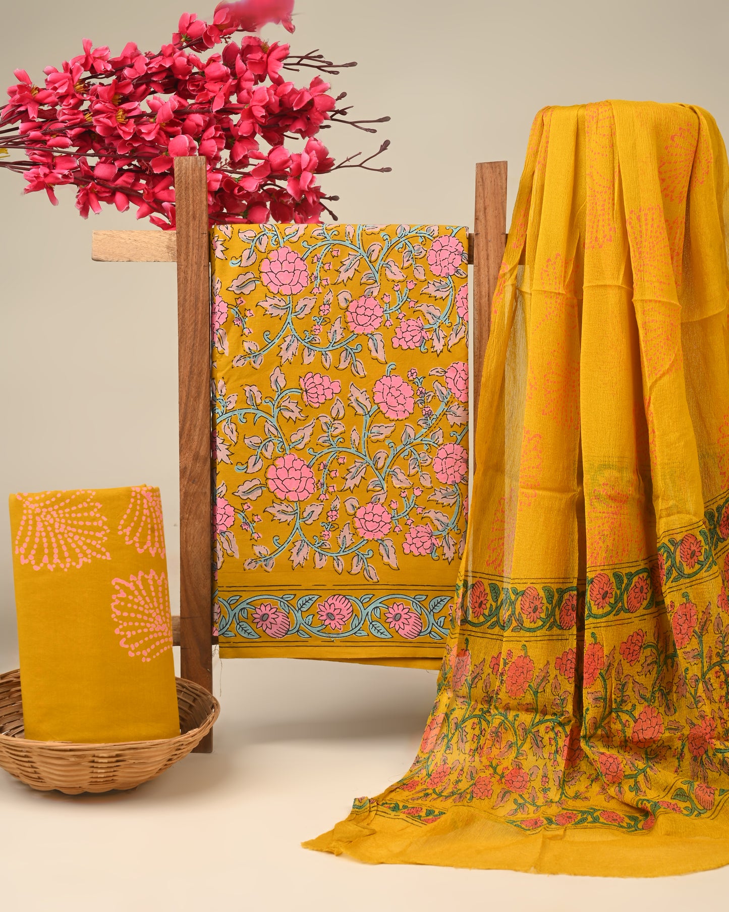 CHIFFON DUPATTA COTTON SUIT