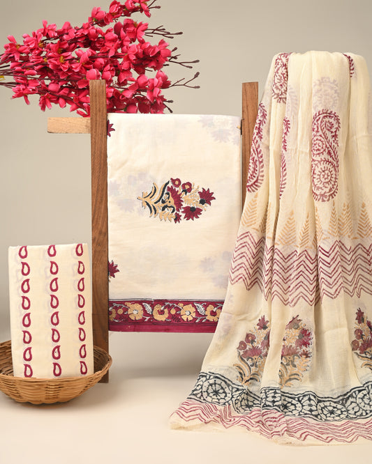 CHIFFON DUPATTA COTTON SUIT
