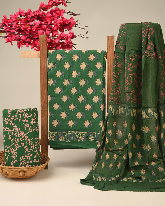 CHIFFON DUPATTA COTTON SUIT