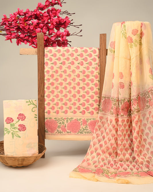 CHIFFON DUPATTA COTTON SUIT