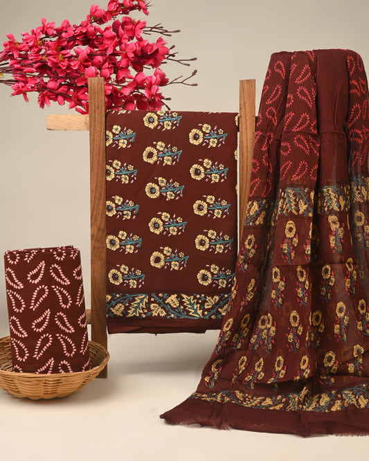 CHIFFON DUPATTA COTTON SUIT