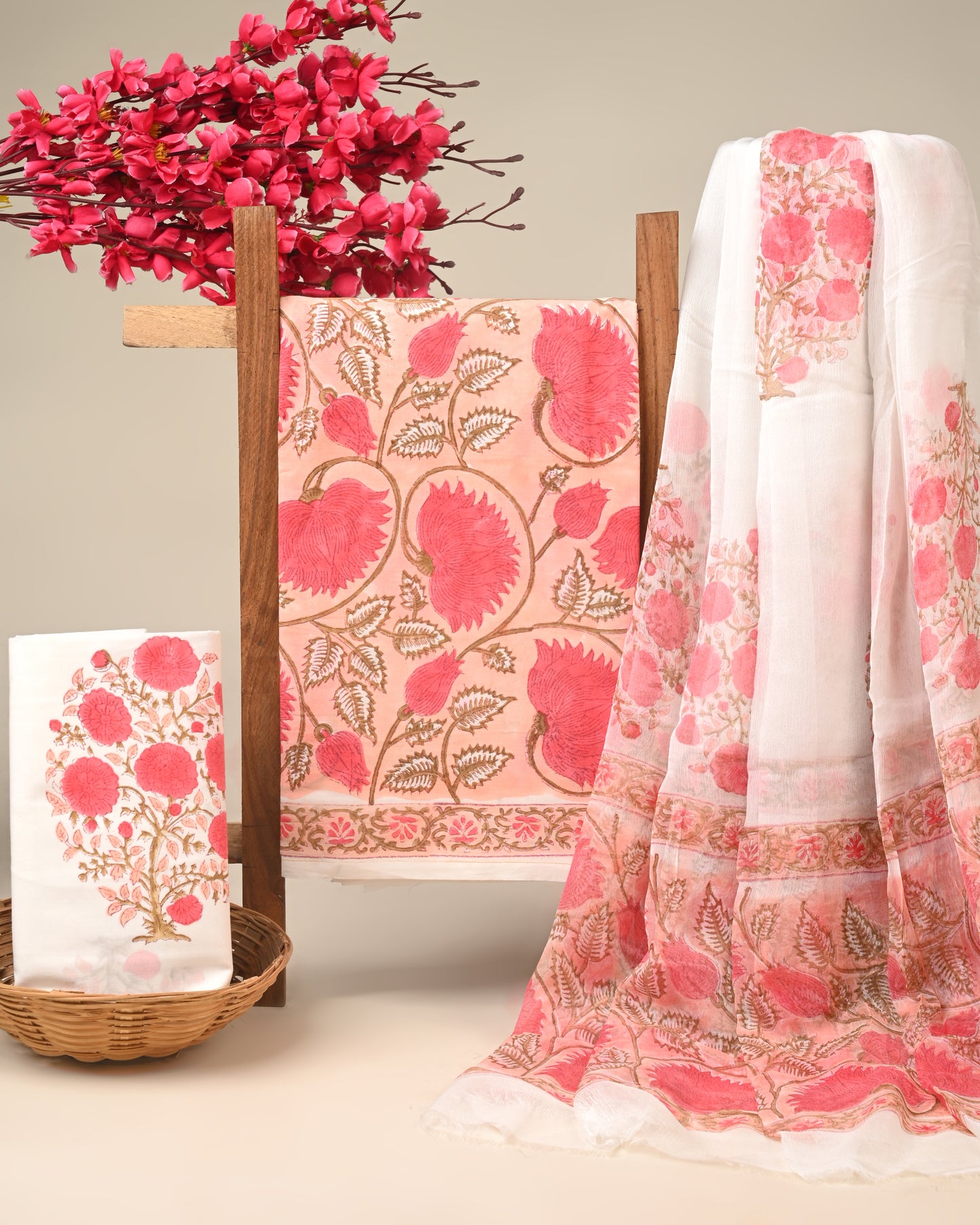 CHIFFON DUPATTA COTTON SUIT