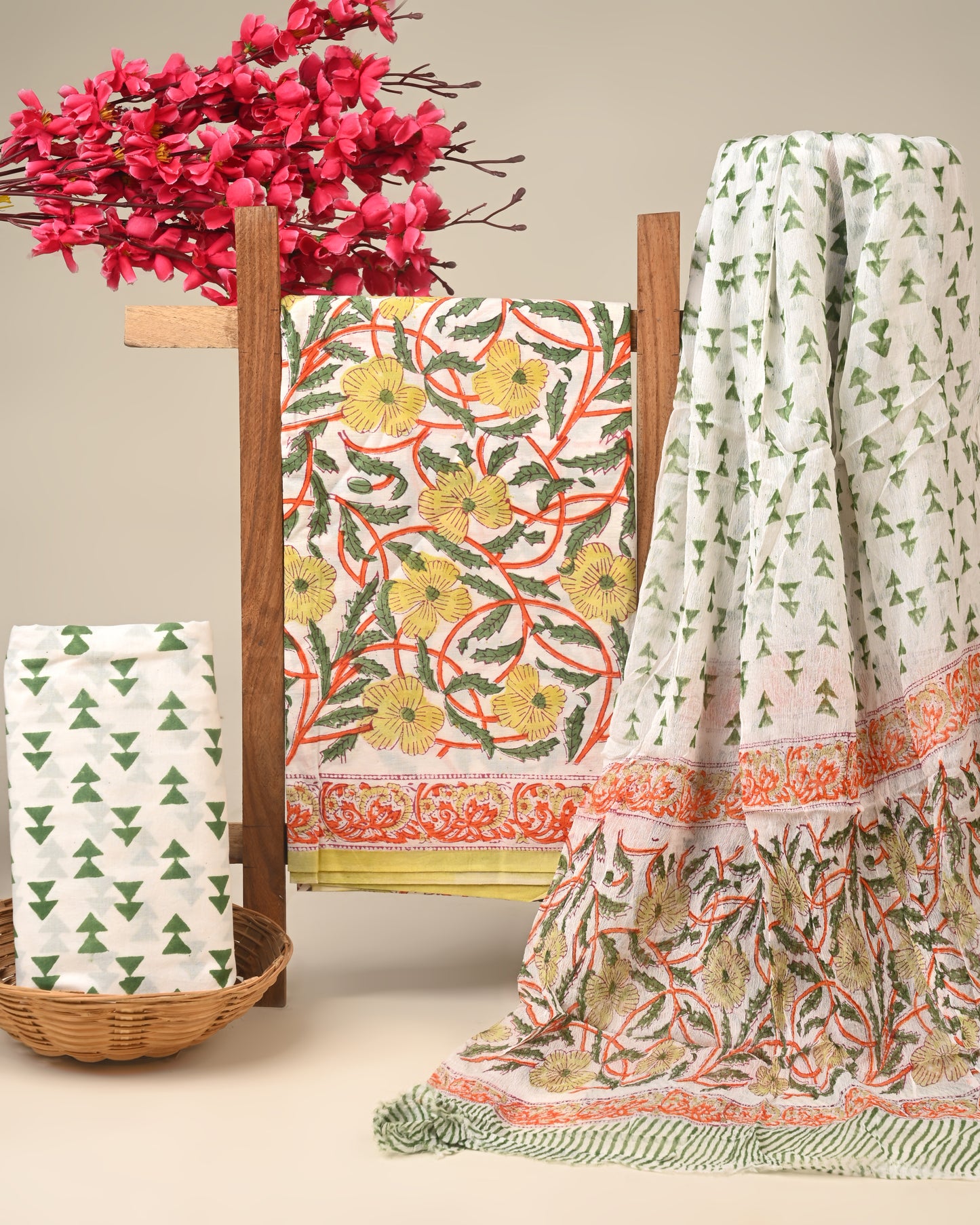 CHIFFON DUPATTA COTTON SUIT
