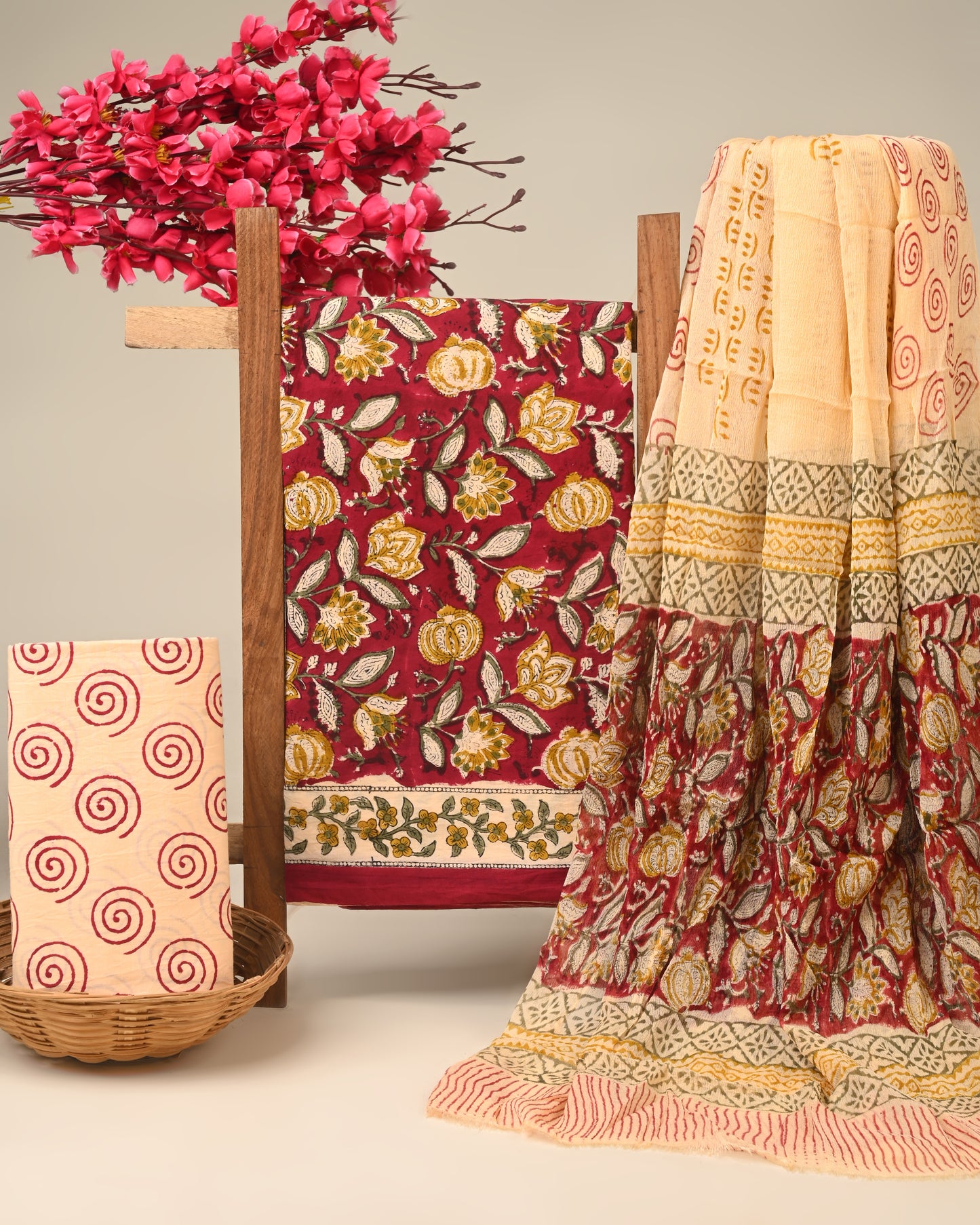 CHIFFON DUPATTA COTTON SUIT
