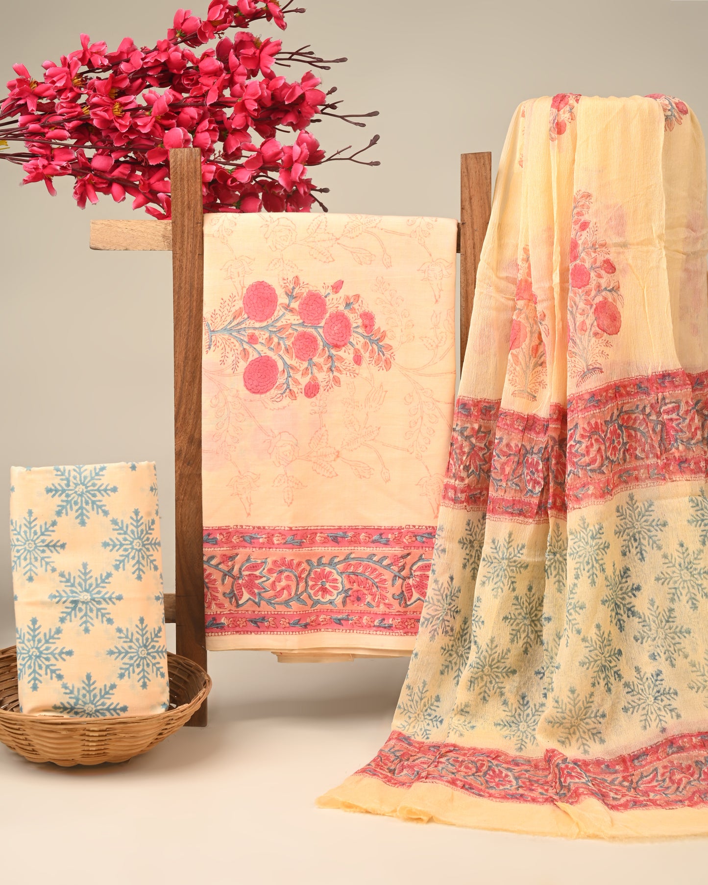 CHIFFON DUPATTA COTTON SUIT