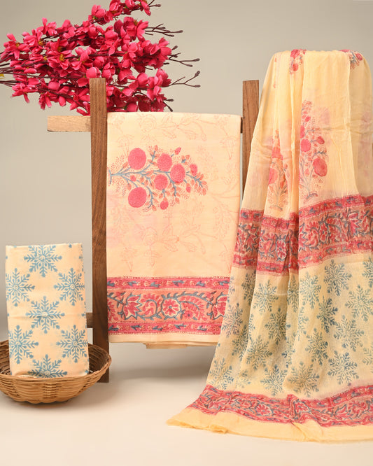 CHIFFON DUPATTA COTTON SUIT