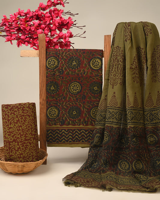 CHIFFON DUPATTA COTTON SUIT