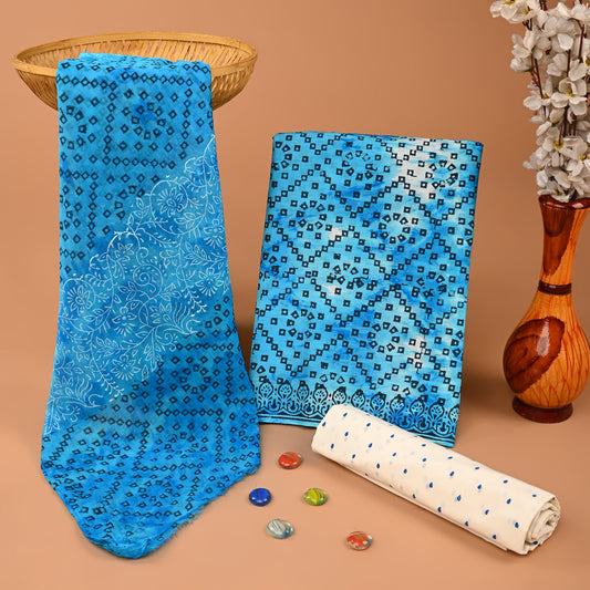 CHIFFON DUPATTA COTTON SUIT