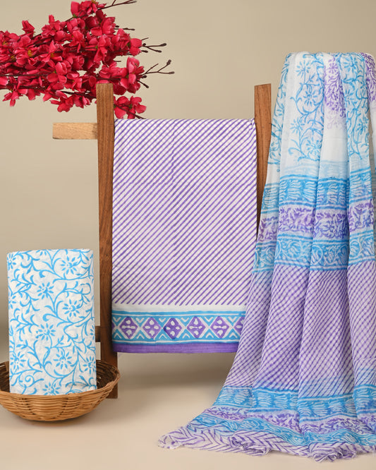 CHIFFON DUPATTA COTTON SUIT