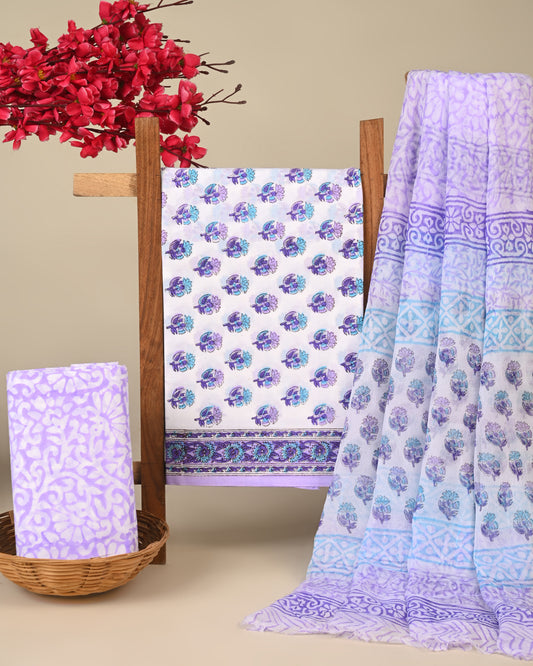 CHIFFON DUPATTA COTTON SUIT