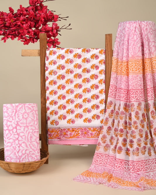 CHIFFON DUPATTA COTTON SUIT