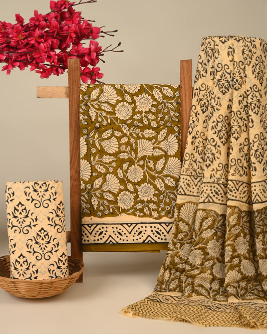 CHIFFON DUPATTA COTTON SUIT
